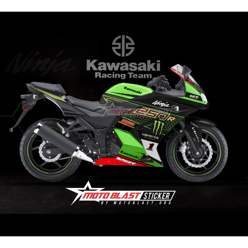 Decal stiker striping Ninja 250 Karbu krt wsbk 2020 fullbody motoblast