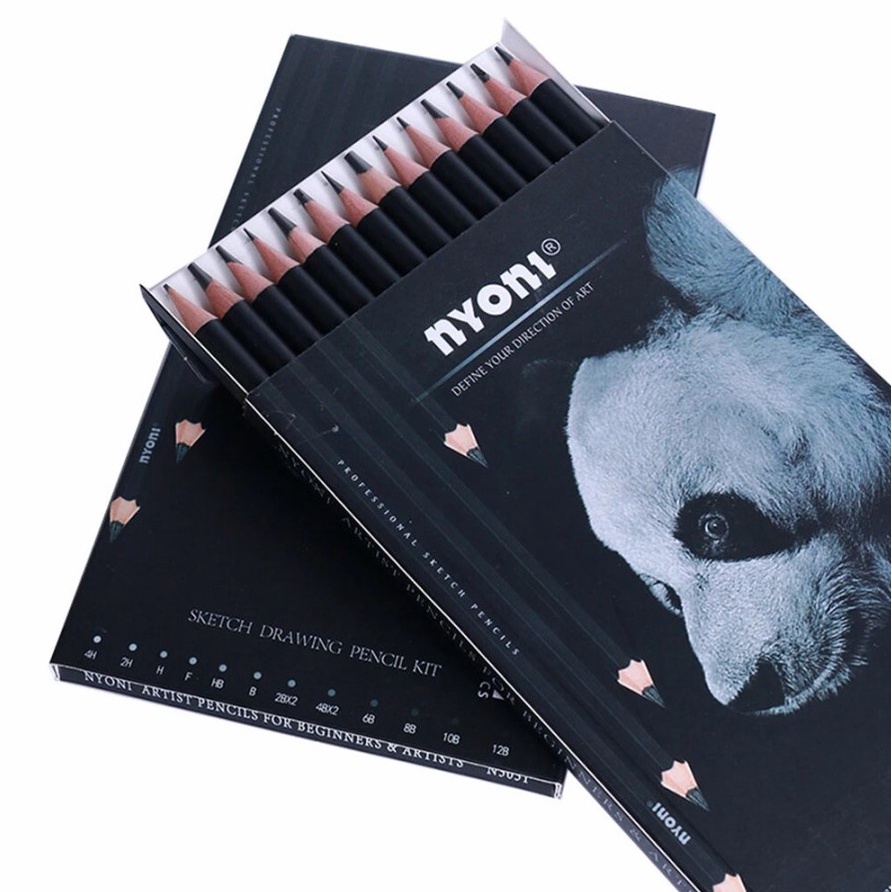 

Pensil Sketsa Set isi 14 pcs / Drawing Pencil / Nyoni Sketch Pencil / Pensil Gambar