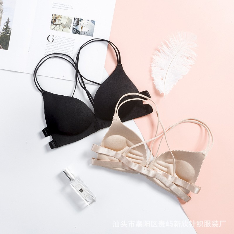 ♫ Megata ♫ A128 Bra Wanita Model One-Piece Bra Bralette Push Up dengan dan Bergaya Sexy Korea