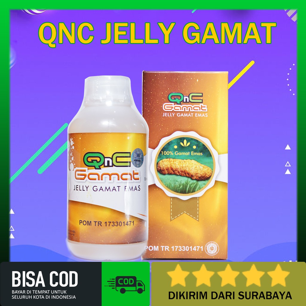 QnC Jelly Gamat 100% ORIGINAL - Jeli Ekstrak Teripang Gold - Jely Gamat Murah Asli - Q N C Gamat