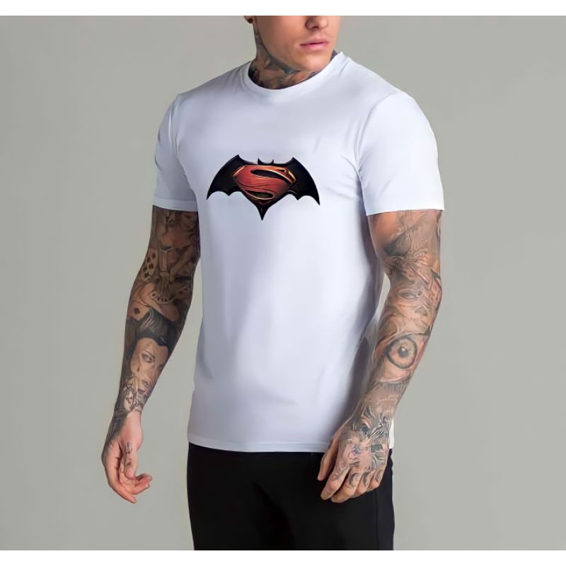 Kaos Pria SuperBat Baju Lengan Pendek Kaos Laki Oblong Kaos Distro Cod