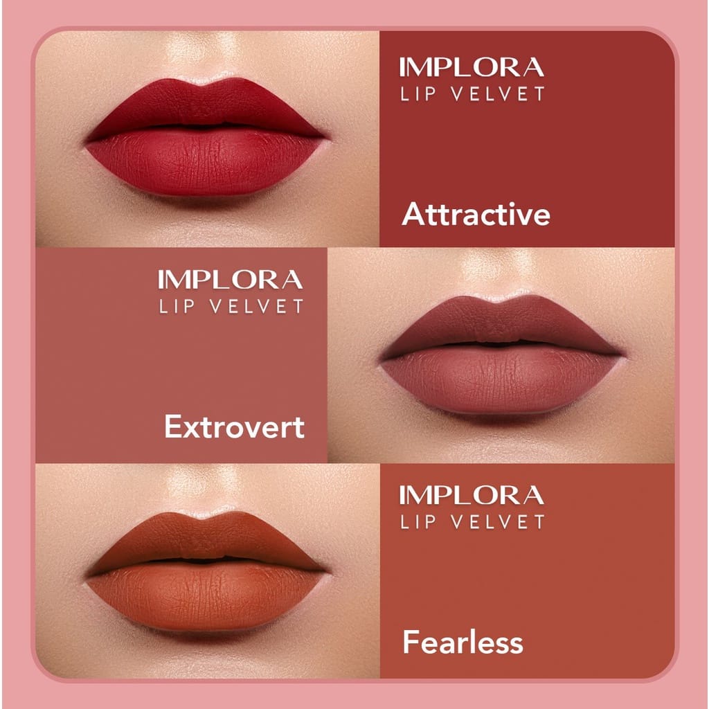 Implora Lip Velvet 4,6gr Lipcream Lipstik BPOM Halal