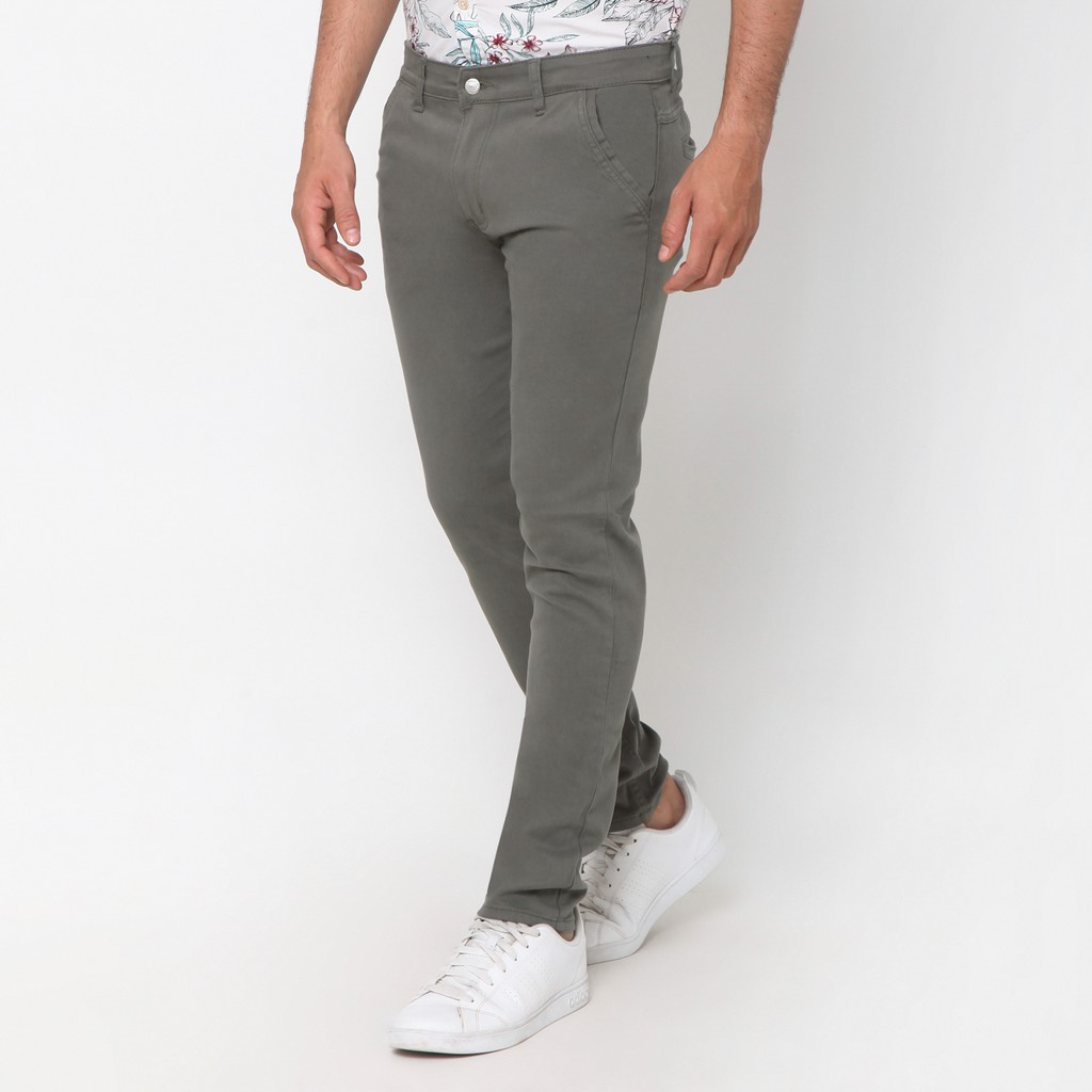 

VENGOZ Celana Chino Pria Slim Fit - Grey