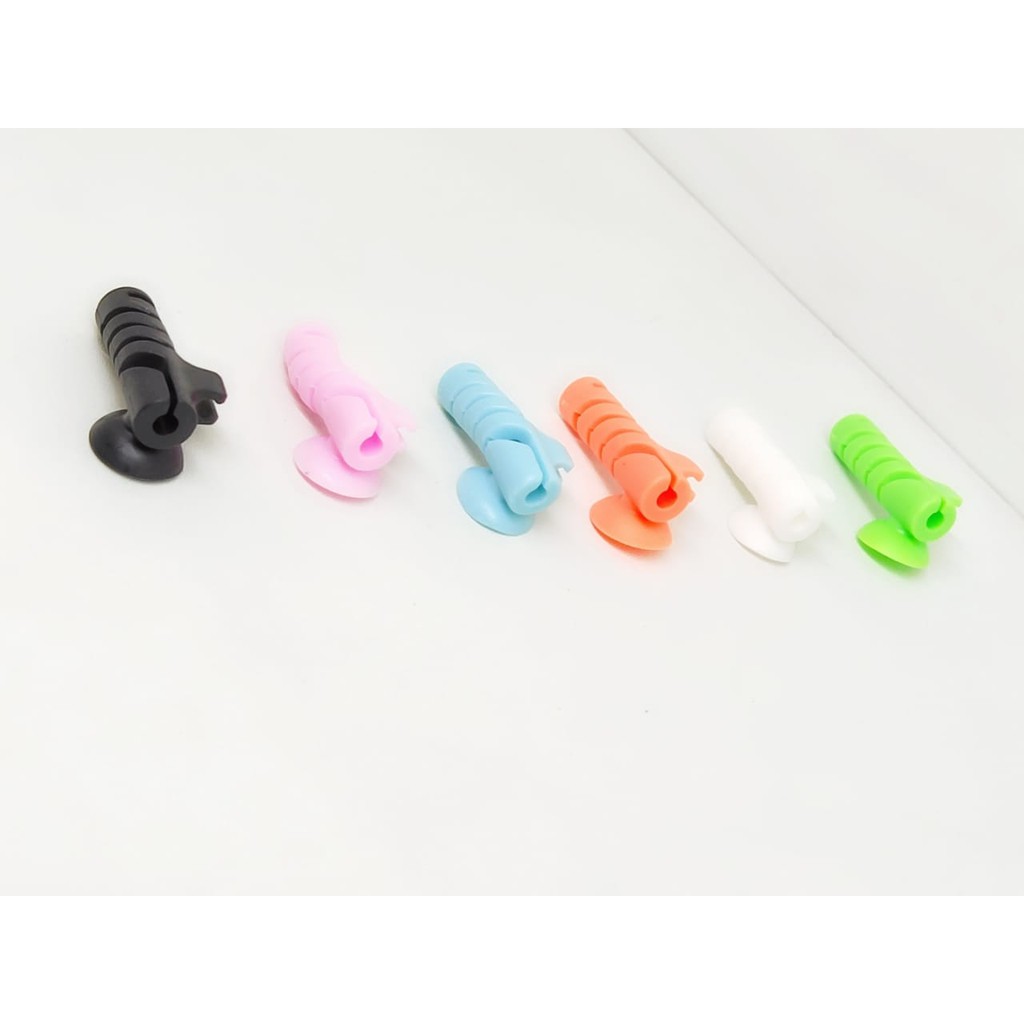 Cable CLIP CORD Holder Pengikat Kabel/SCPH Hook Spiral Cable Protector Gantungan Pelindung Kabel Spiral Tempelan plus NON PACK