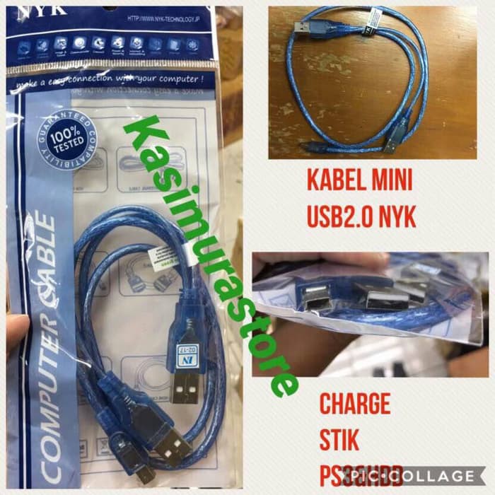 Kabel USB Mini 2.0 NYK PS3 Hardisk Cabang Ujung Besar