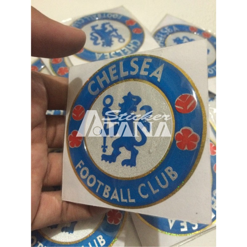 Sticker Cutting Timbul / Emblem Chelsea Besar Glossy