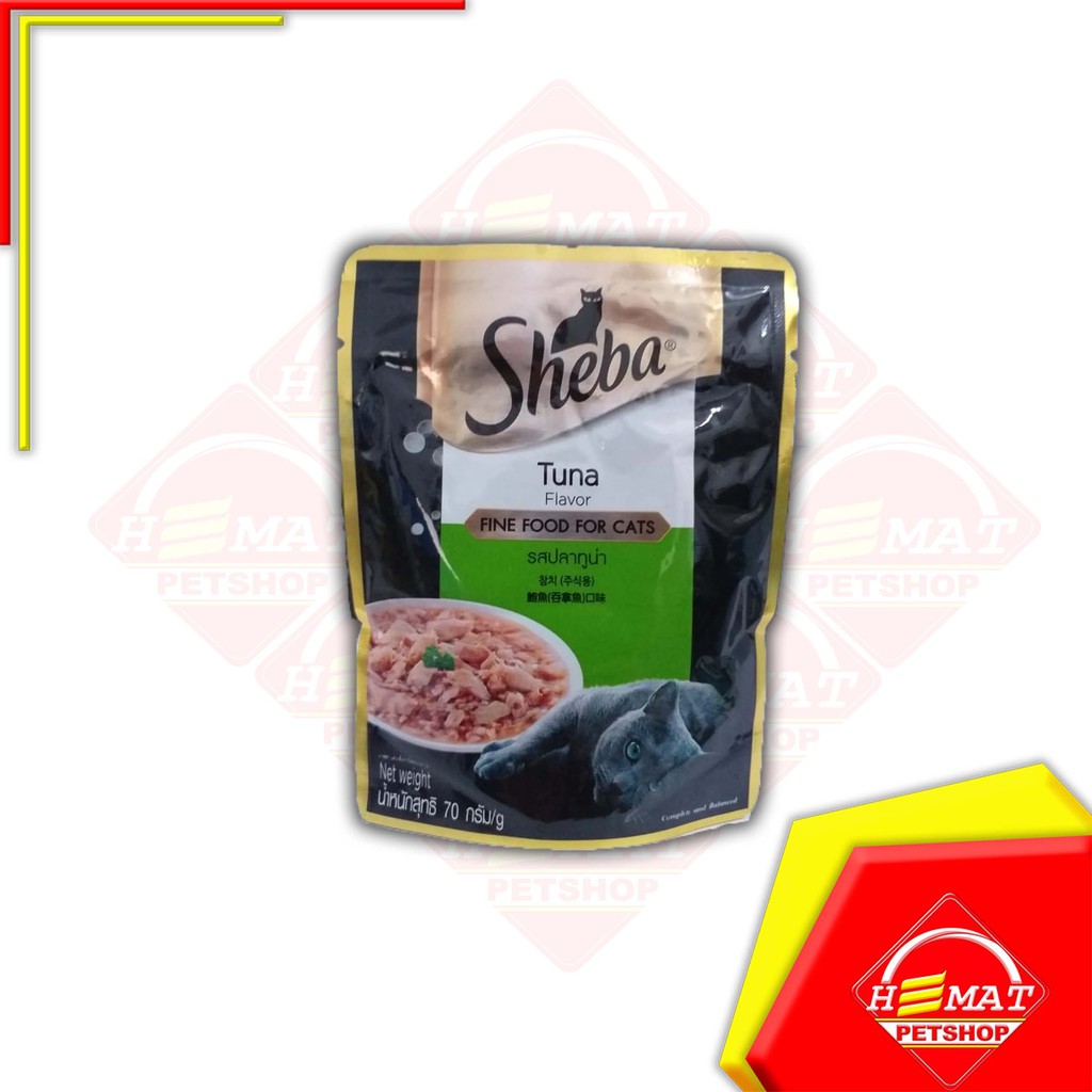 Makanan Kucing Basah Sheba Pouch 70 Gram - Wet Food Pouch Sachet 70 Gr