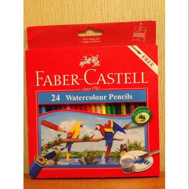 Pensil Warna WaterColour Faber Castell 24 Warna Panjang-1