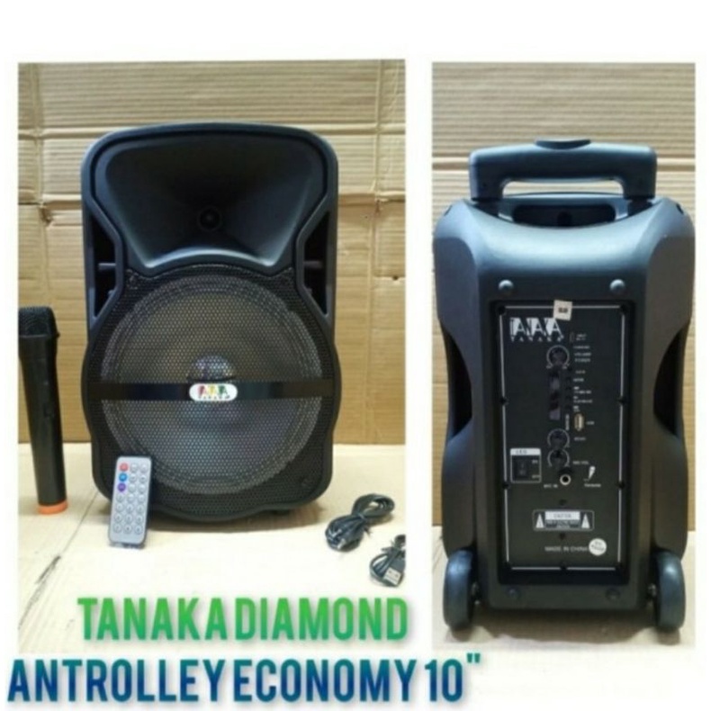 Speaker Aktif Portable Tanaka Diamond Antrolley Economy Ukuran 10 Inch
