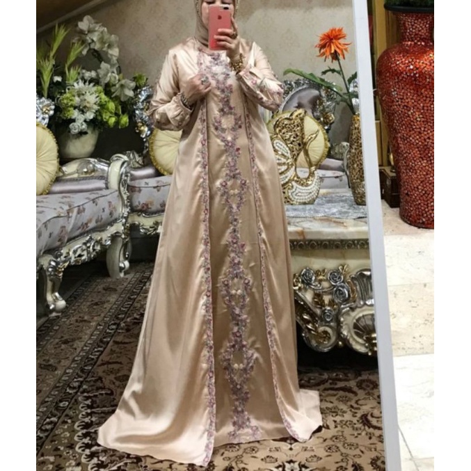 gamis satin bordir