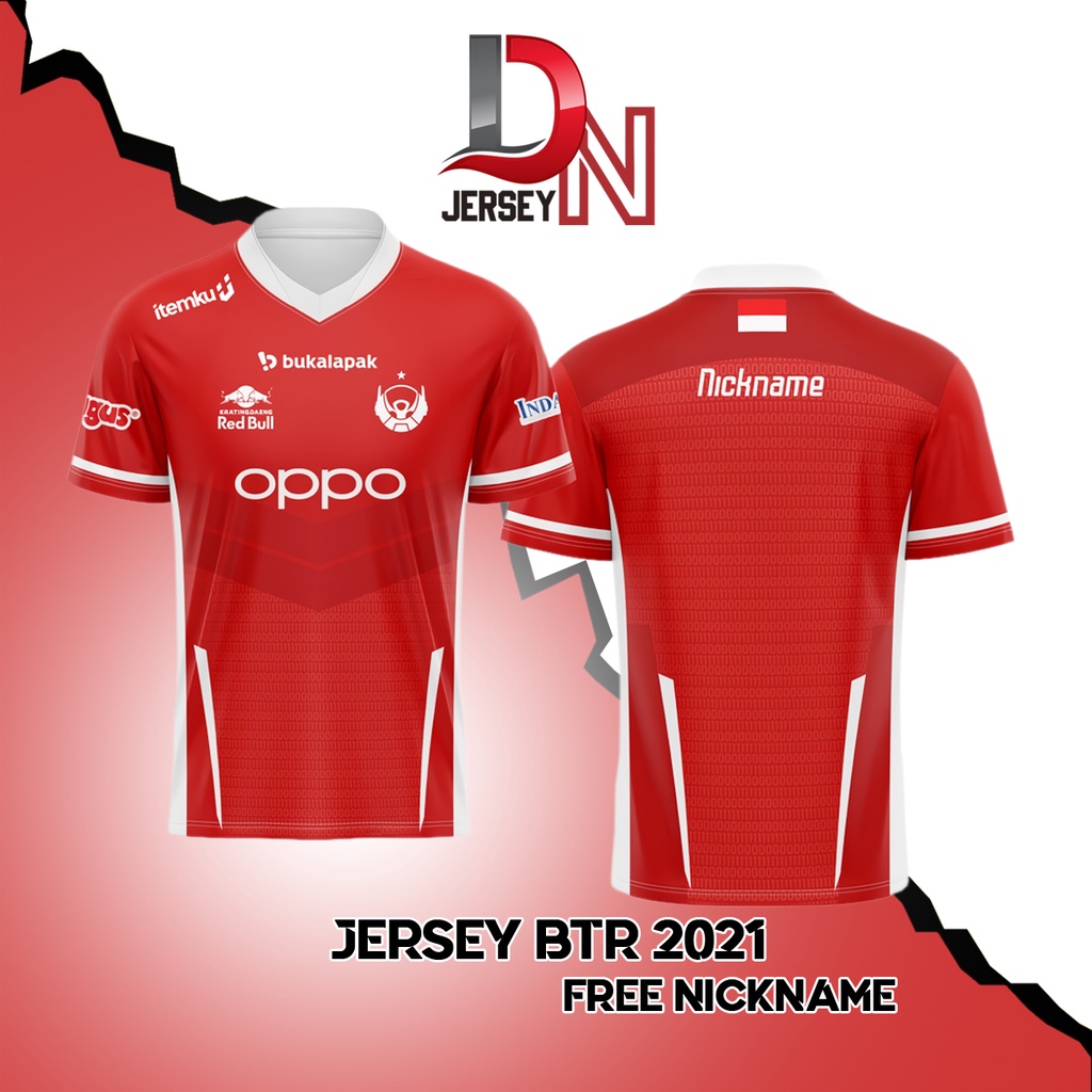 JERSEY BAJU KAOS BIGETRON BTR 2021 GAME MOBILE LEGENDS ML PUBG FREEFIRE (FREE NICKNAME)