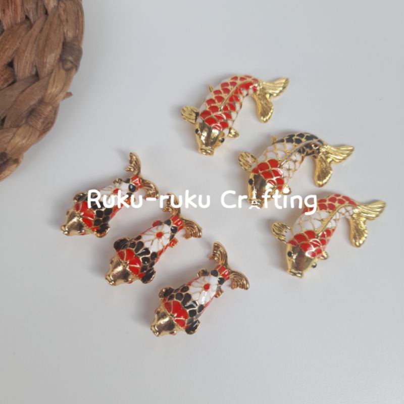 Liontin Bandul Charm Ikan Koi Xio Keberuntungan Bahan Membuat Gelang