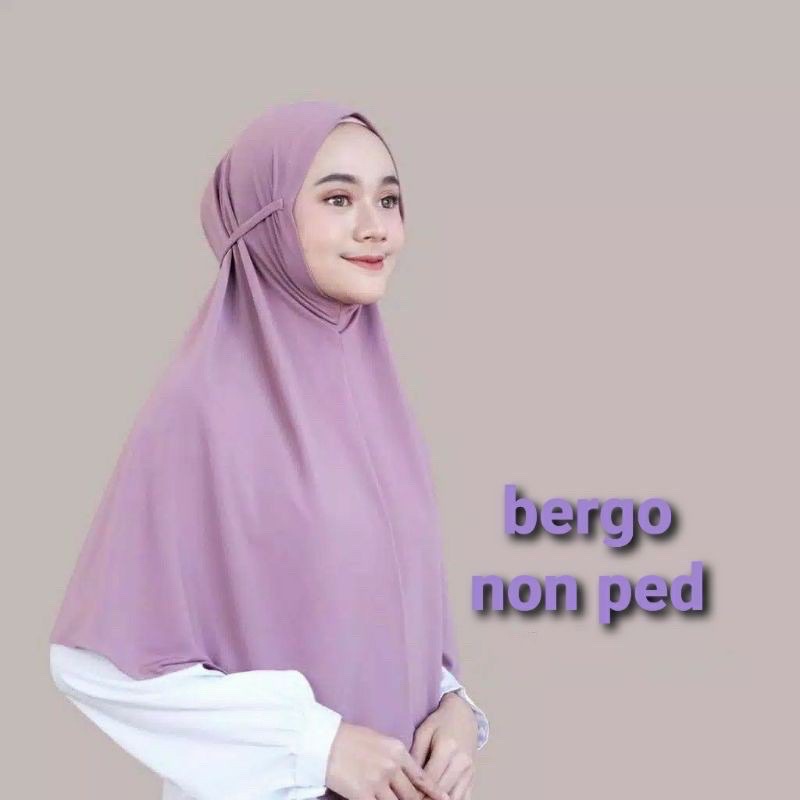 (KJI) HIJAB BERGO HASNA CIRCLE MARYAM INSTAN TALI JERSEY