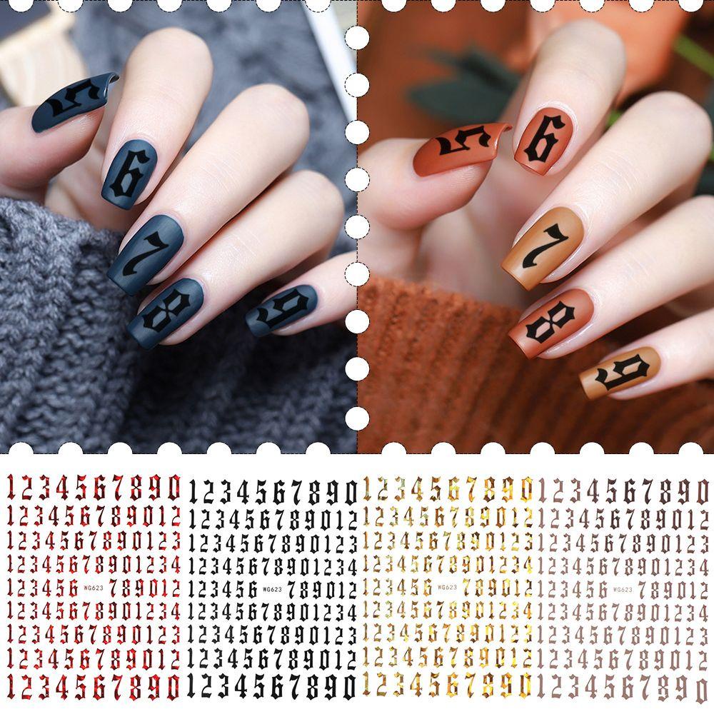 AUGUSTINA Agustin 3D Stiker Kuku Ringkas Nail Art Tools Self-Adhesive Reflektif DIY Nail Decals