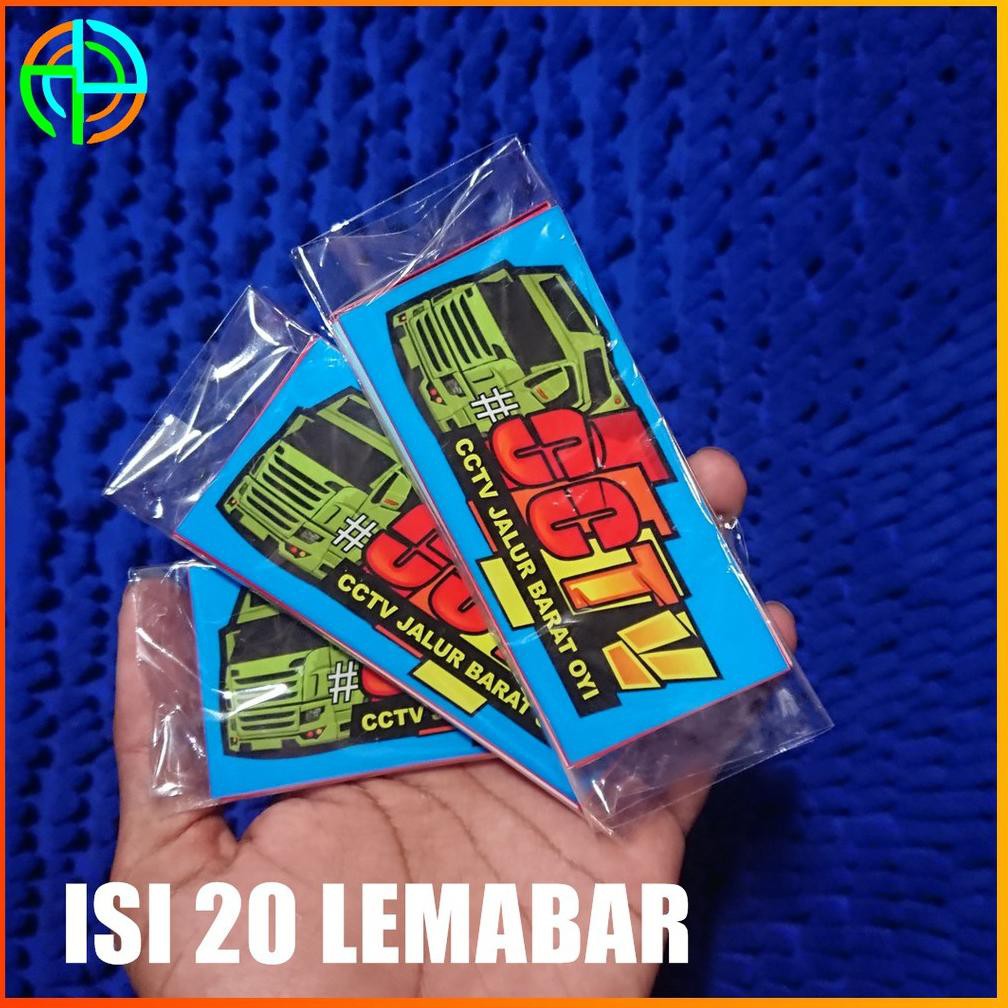 [KODE W947] (isi 20 lembar) Stiker Costum CCTV TRUK Printing Setiker Mobil Sticker CCTV Truck Setike