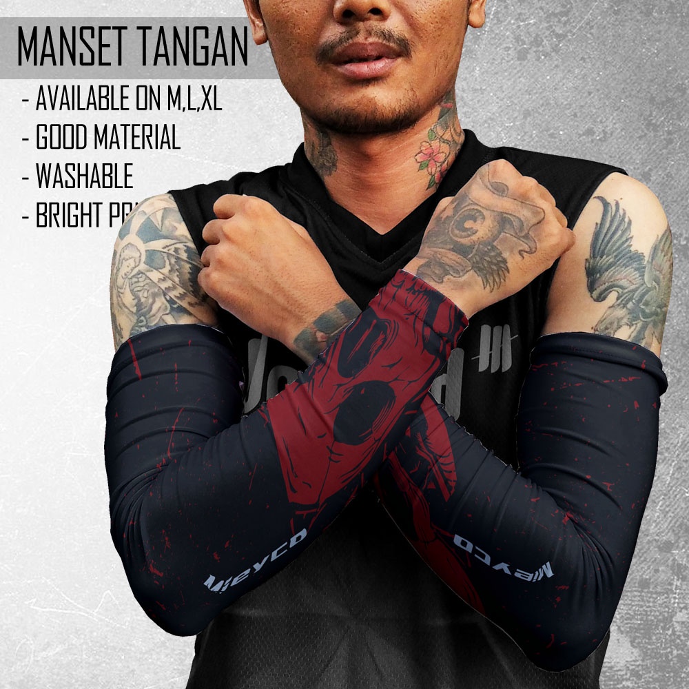 Manset Tangan Arm Sleeve Deker Lengan Pria Wanita Mancing Elastis 239 - Handsock Deker Voli