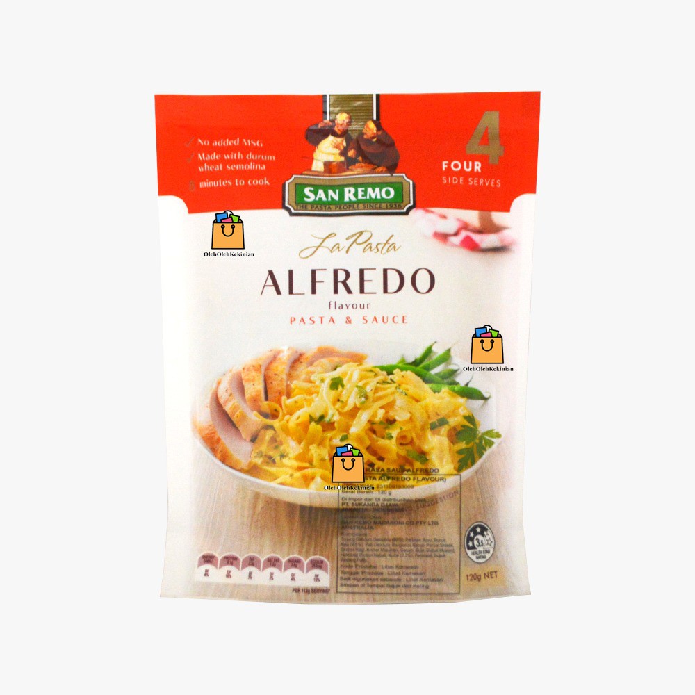 

San Remo La Pasta Alfredo Pasta Saus Krim Putih Dari Butter - 120gr