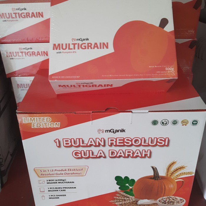 (Bonus Shaker) Mganik Multigrain Penurun Gula Darah Kolesterol Obat Diabetes Sachet