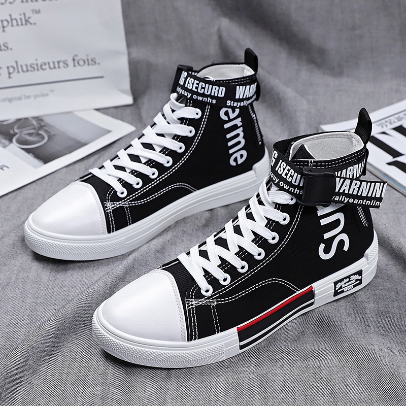 TBIG [COD] Sepatu Sneakers Pria Ankle Boot SUPRNEO Sepatu Import Pria Kuliah Kerja Santai