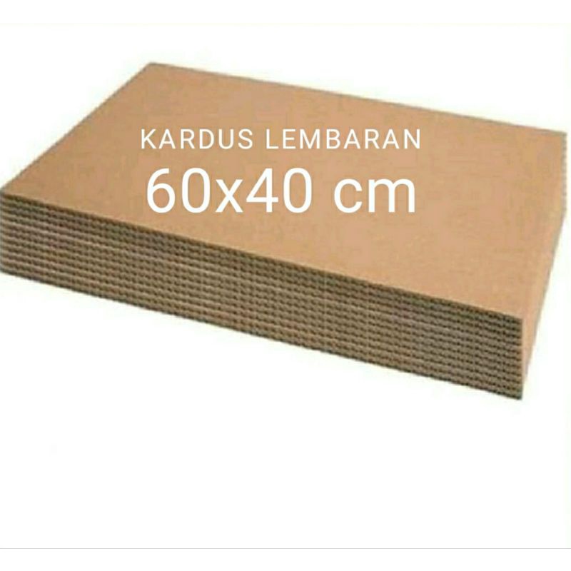 

Kardus Lembaran 60x40 cm polos singel wall