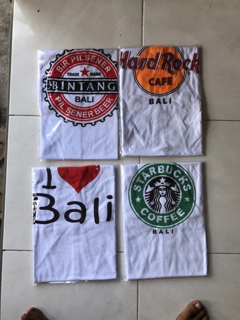 Kaos Putih Bali (Bukan katun )