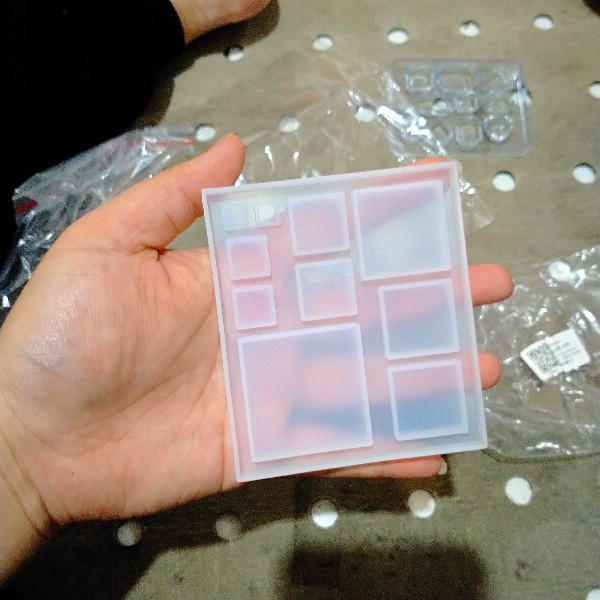 Inf Inf ✿ Cetakan Perhiasan Diy Bentuk Persegi Bahan Silikon Resin Untuk Membuat Perhiasan Uv Resin