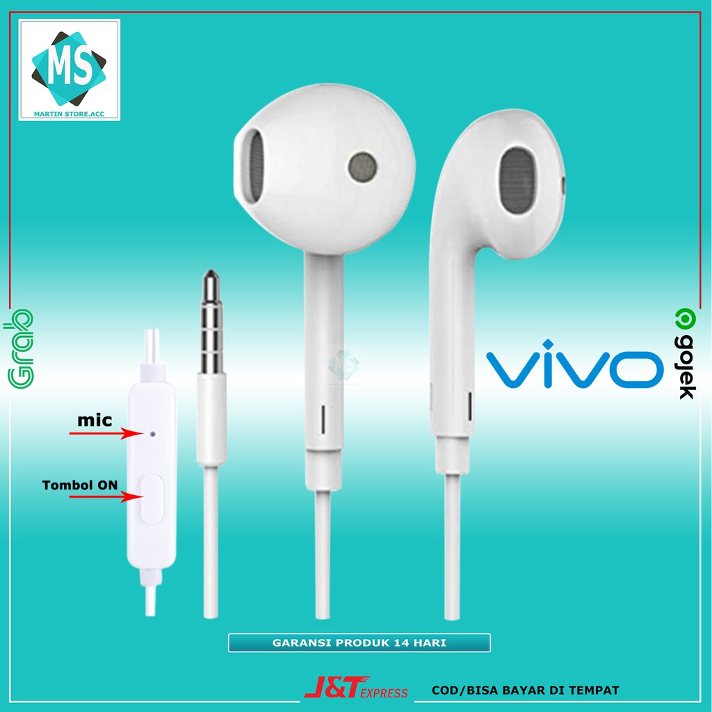 HEADSET VIVO ORIGINAL R11-EARPHONE VIVO ORIGINAL R11