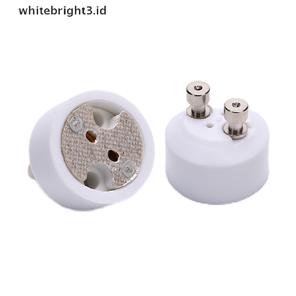 (whitebright3.id) Gu10 Ke MR16 Adapter Konverter Socket Base Lampu Halogen