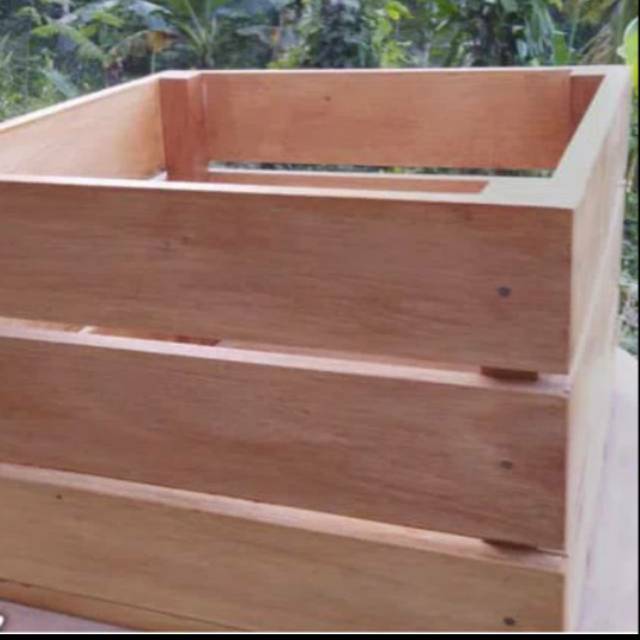 Wooden Crate 50x30x30 wood box peti kayu kotak kayu dekorasi rustic