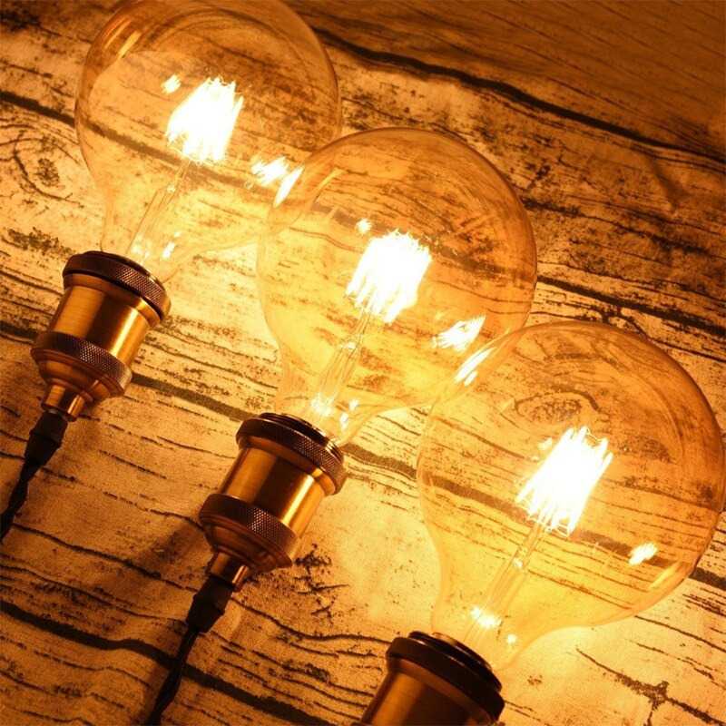 Lampu Pijar Vintage Model Bohlam Edison 220V 60W E27 jadul unik antik - ST64 Retro Edison Bulbs 25/40W 60W 110V 220V Vintage Incandescent Bulb ST64 E27 Lumiere Filament Night Lamp Home Indoor Lighting Lamp