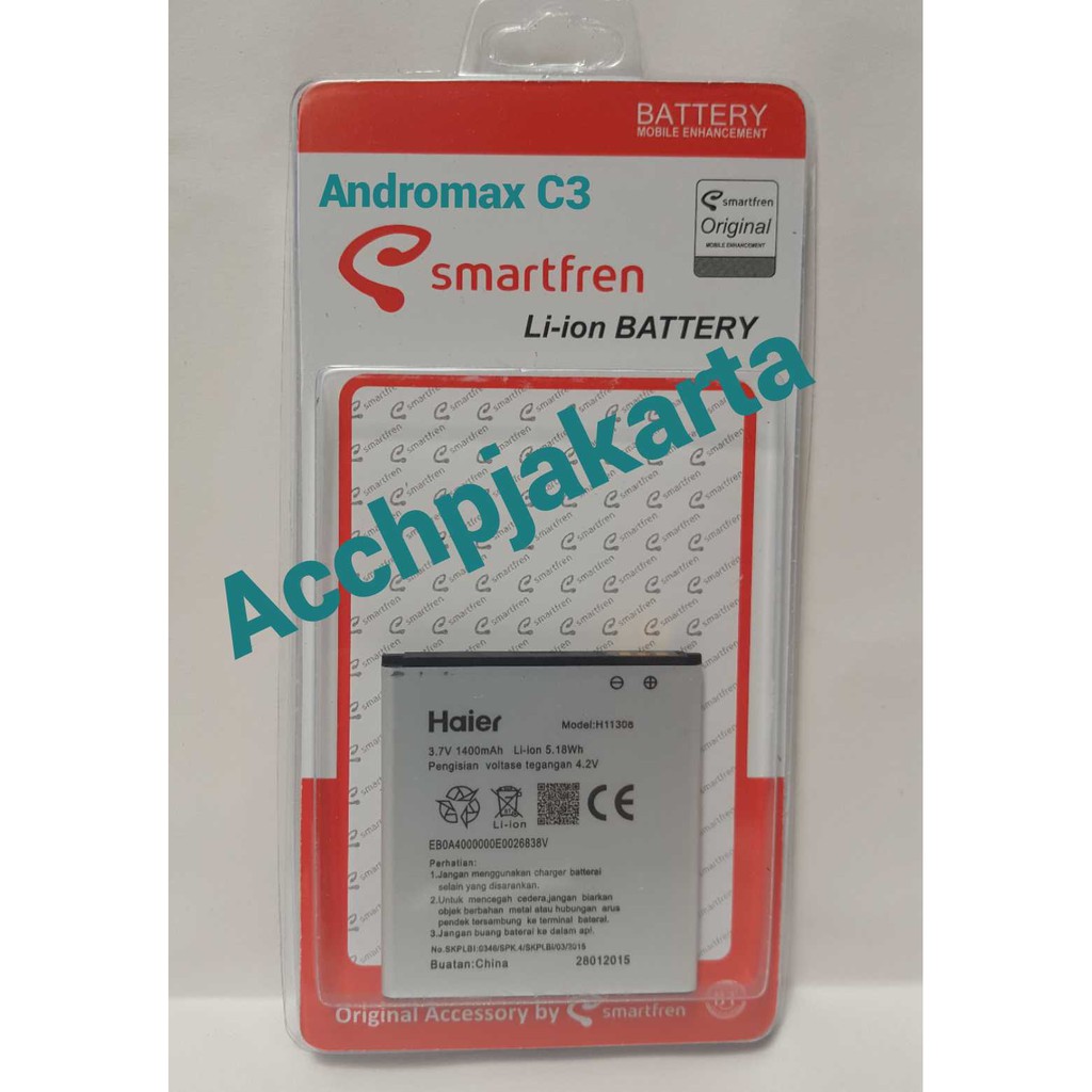 Baterai Andromax C3 Original / Batre Batrai Battery Baterai Original Max C3 Andromax C 3