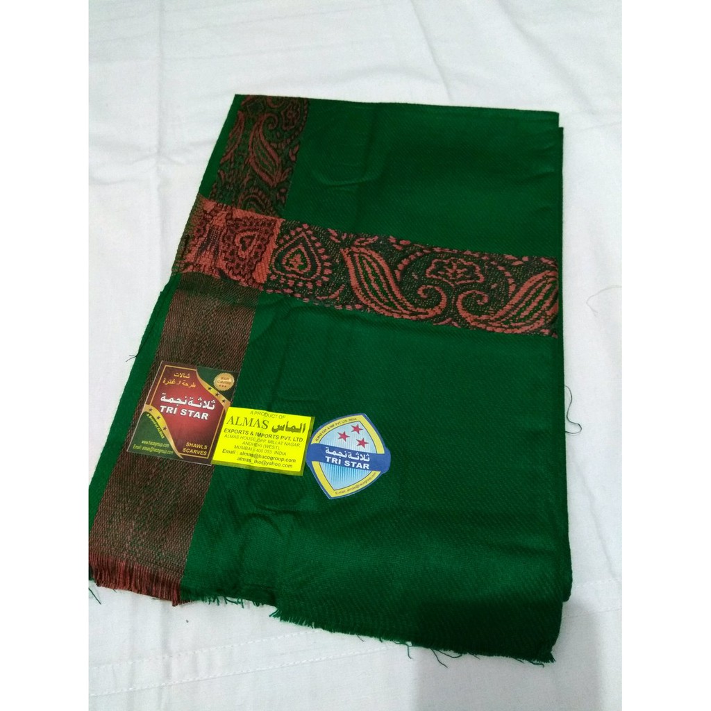Promo Surban Almas Tristar - Sorban Kashmiri Hijau Impor Diskon
