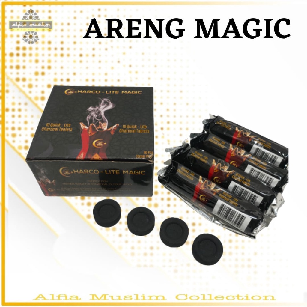 Arang Areng Magic Briket Magic Charcoal / Arang Bukhur