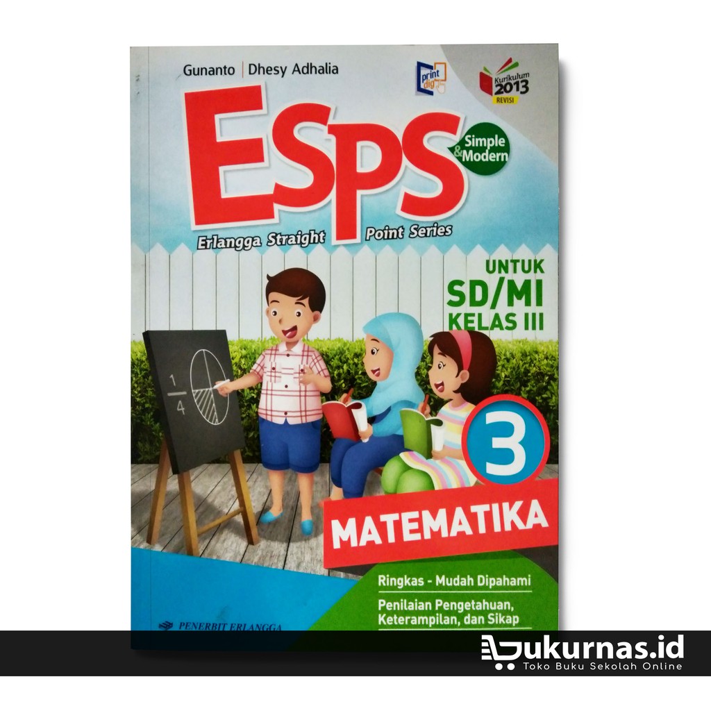 Buku Esps Matematika Sd Mi Kelas 3 K13 Erlangga Shopee Indonesia