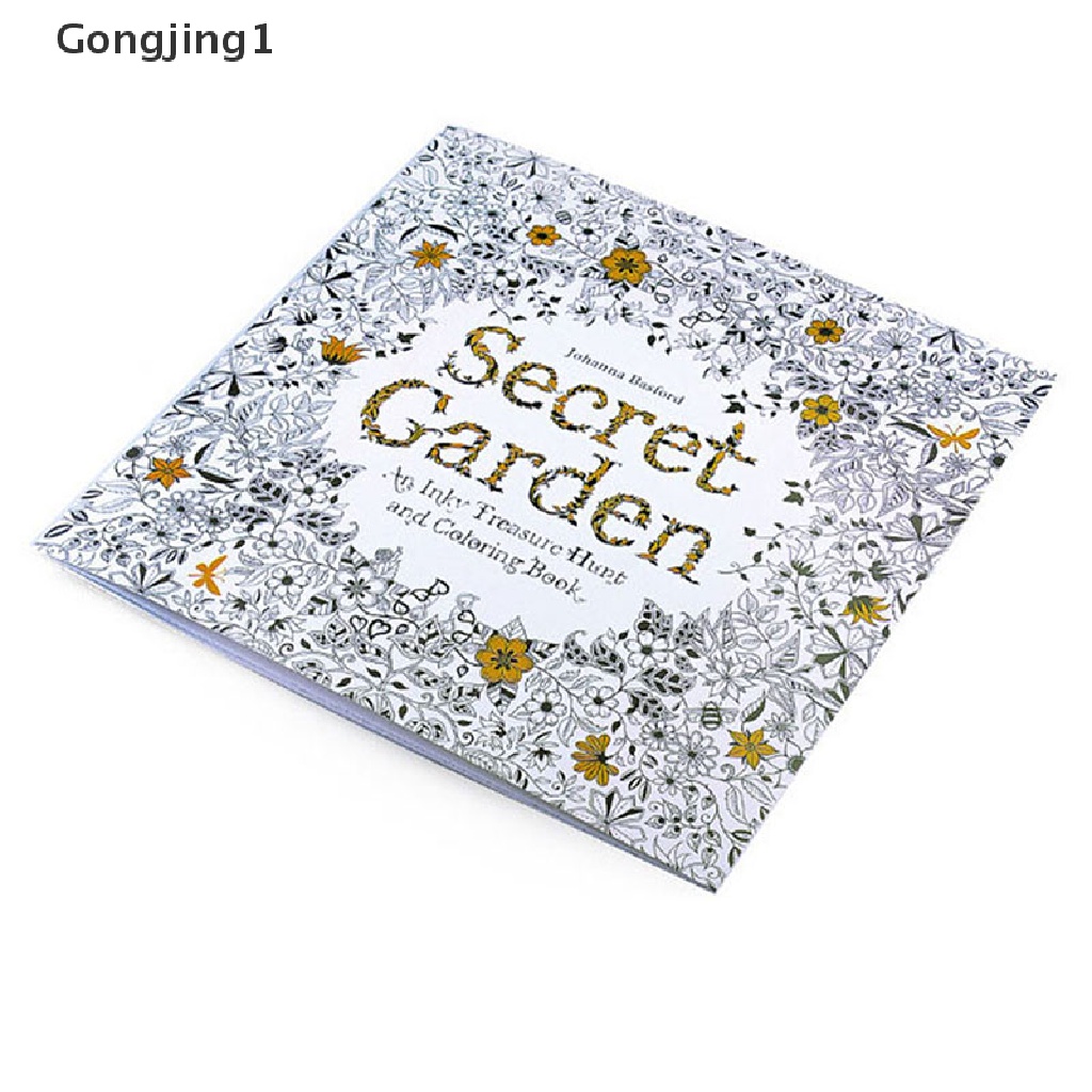 Gongjing1 1pc Buku Mewarnai Secret Garden Anti stress Untuk Anak / Dewasa