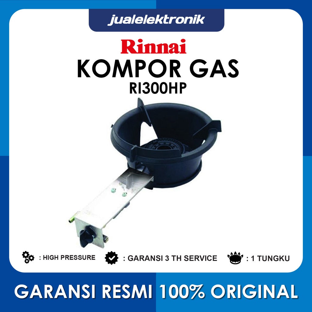 SHp2 Rinnai Kompor Gas 1 Tungku High Pressure RI300HP Stove Top Restoran