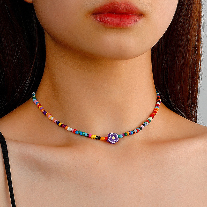 Fancyqube Kalung Liontin Manik-Manik Bintang Warna-Warni Gaya Bohemian Untuk Wanita