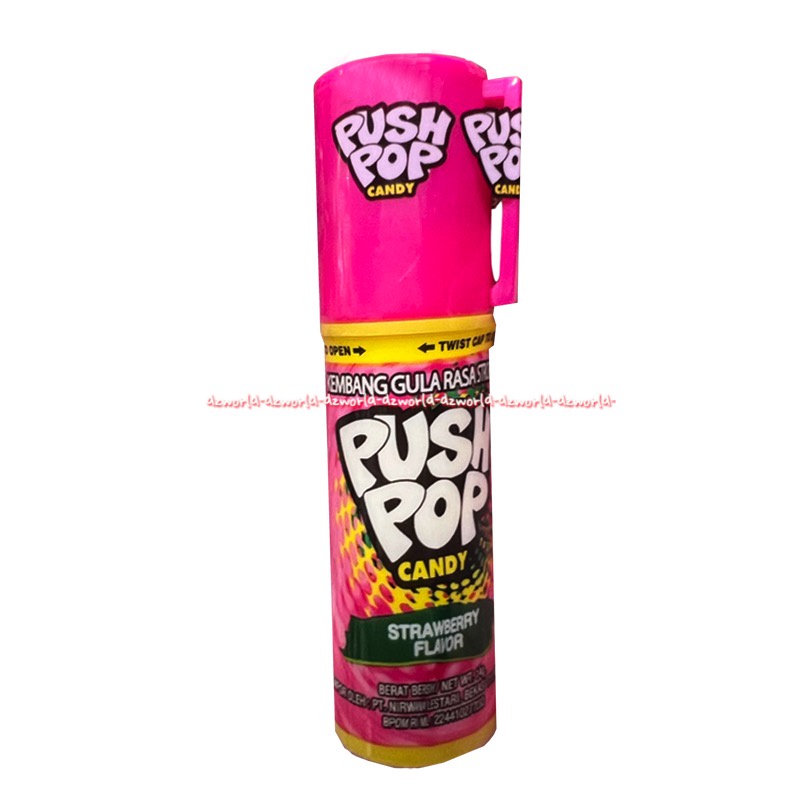 Push Pop Candy Kembang Gula Model Lipstik 14gr Pushpop Candi Lychee Lush Berryblast Orange Strawberry Flavour Permen Lipstik Rasa Buah Pus Up