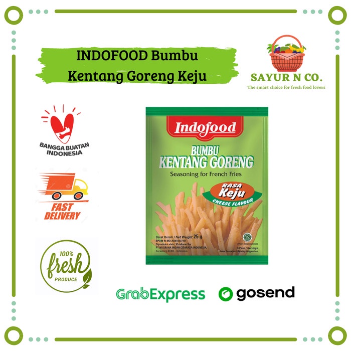 

INDOFOOD Bumbu Kentang Goreng Rasa Keju | Sayur N Co Bekasi