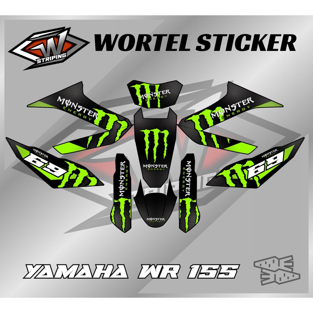 Striping WR155-Stiker Hologram Decal Yamaha WR 155 terbaru