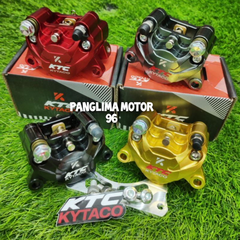 KALIPER FRONT DEPAN KTC KYTACO ORIGINAL 100%  2 PISTON PLUS BRACKET BEAT VARIO SCOOPY