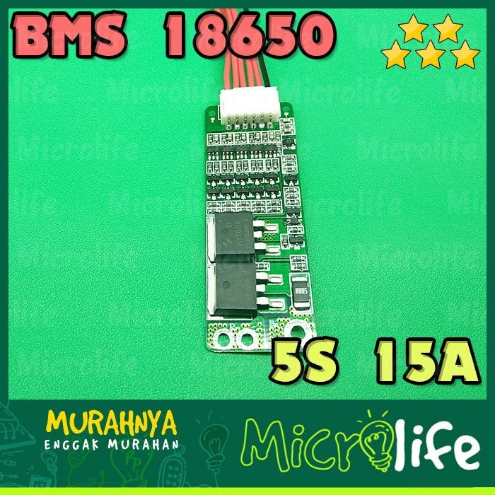 BMS 5S 15A LITHIUM ION 18650 PCM BATTERY MANAGEMENT PROTECTION BOARD