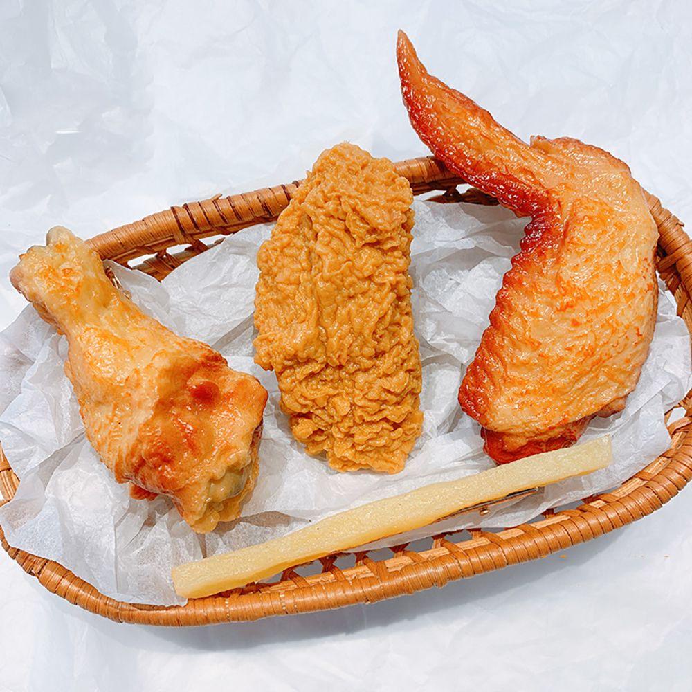 Jepit Rambut Fast Food Agustina Lucu Unik Sayap Ayam French Fries Perempuan Cewek Korea Style Barrettes