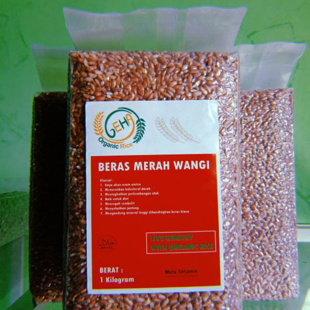 

Beras Organik Merah Wangi Kemasan Vakum 1 Kg