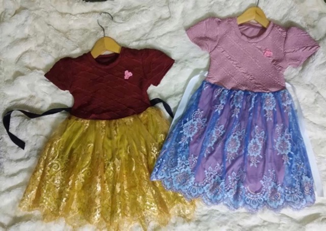 Dress tutu tille tulle brukat anak usia 2-4 / 5 tahun