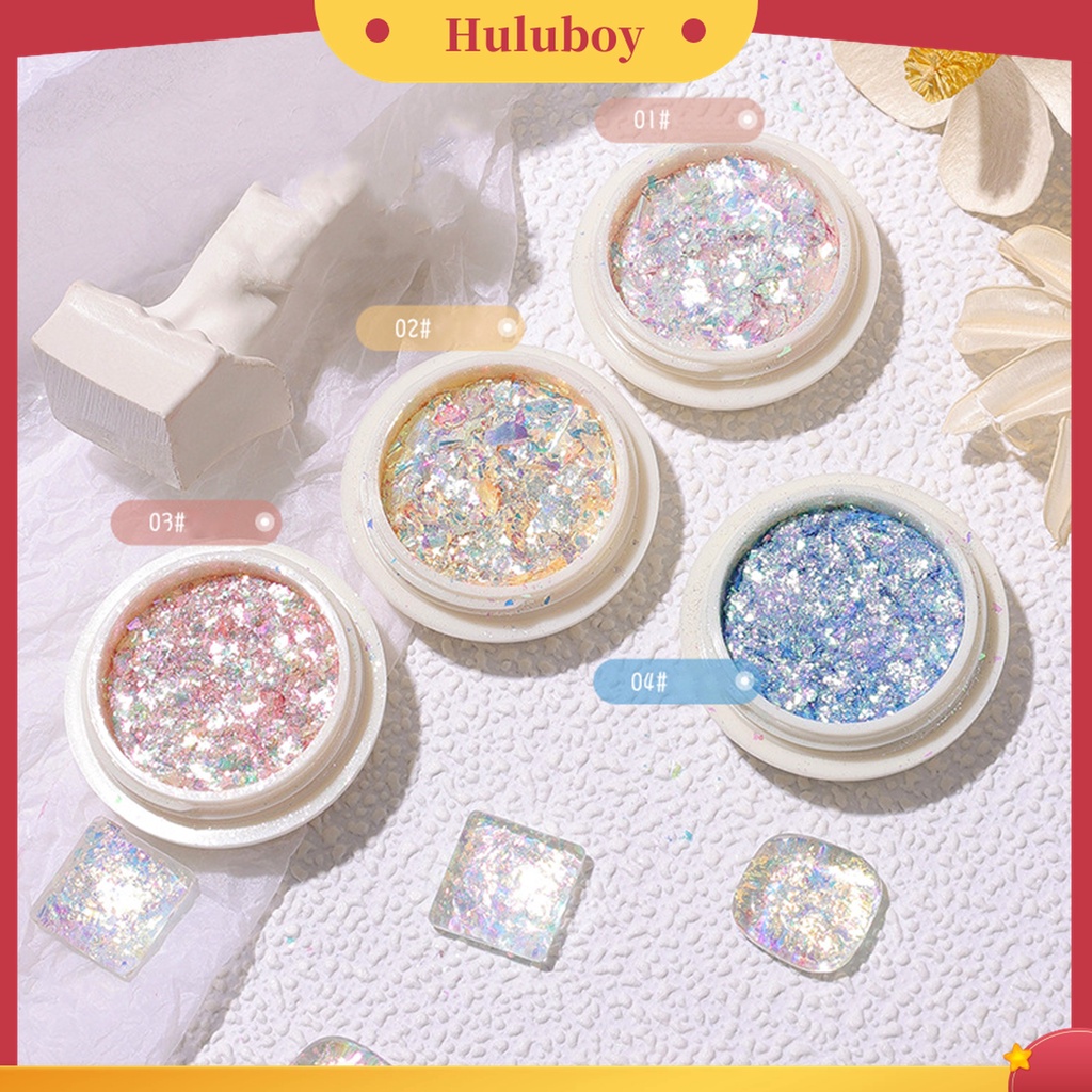 Huluboy Huluboy♡ Payet Glitter Portable Warna-Warni Untuk Nail Art