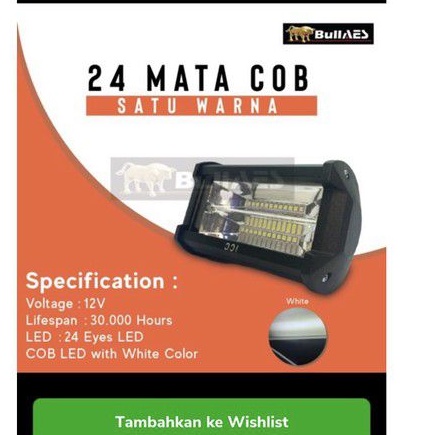 lampu tembak/lampu tambahan 24led super duper terang