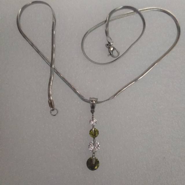 Kalung wanita Titanium asli anti karat SELAMANYA