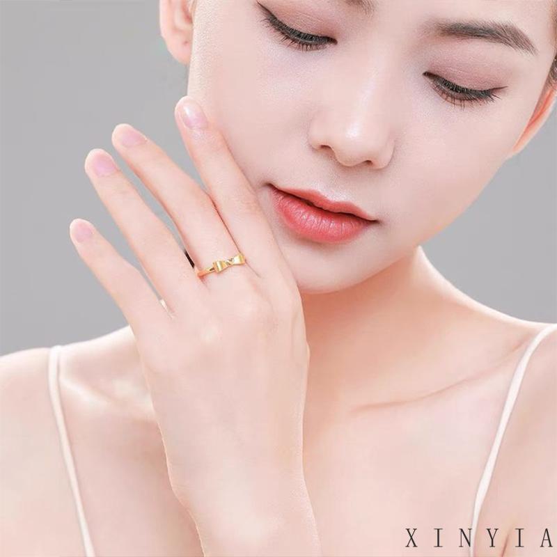 【Bayar di tempat】yang Dapat Disesuaikan Desain Niche Gaya Dingin Cincin Kelas Atas Sodoo Cincin Jari Telunjuk Adjustable Desain Pita