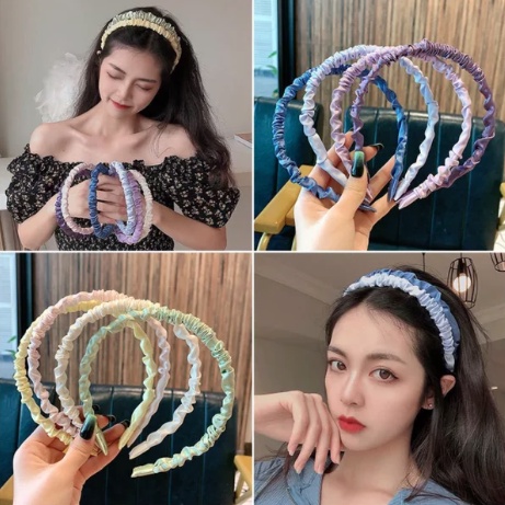 bando scrunchie satin serut polos korea fashion headband